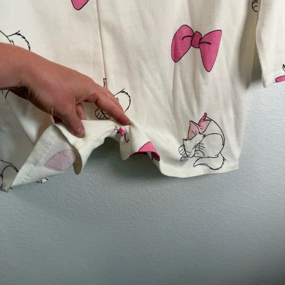 NWT Disney Pajama Romper Womens XL White Pyjama Long Sleeve Lounge Sleep - Picture 5 of 7